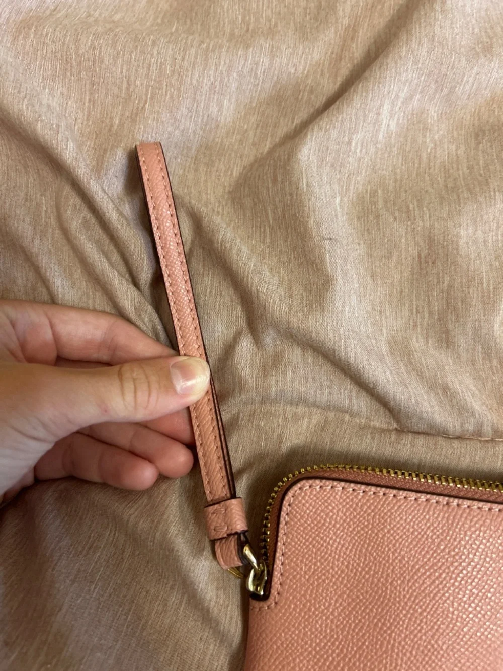 Coach Pink Leather Wristlet